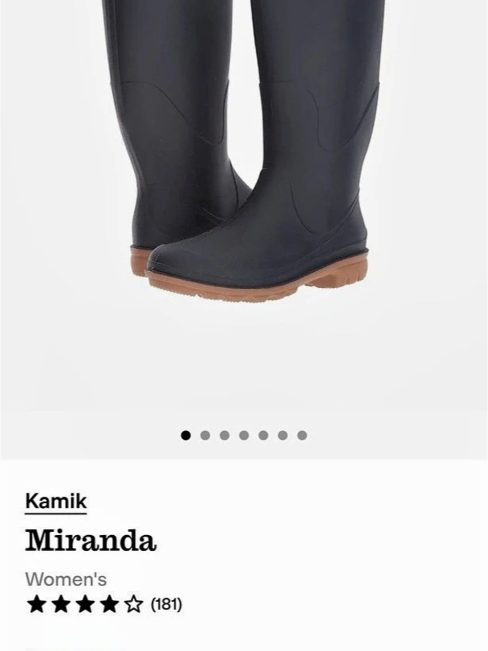 Kamik Miranda Rain Boots Black & Brown
